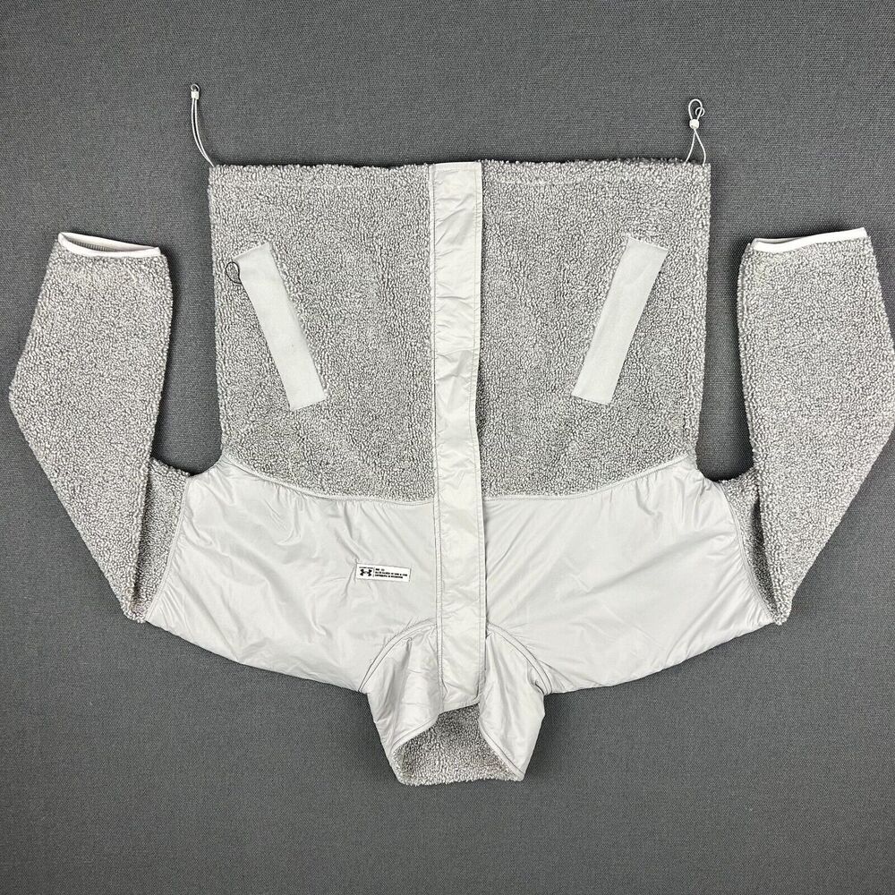 Under Armour Jacket Womens Size Small Gray Mission Boucle Full Zip Fleece Winter